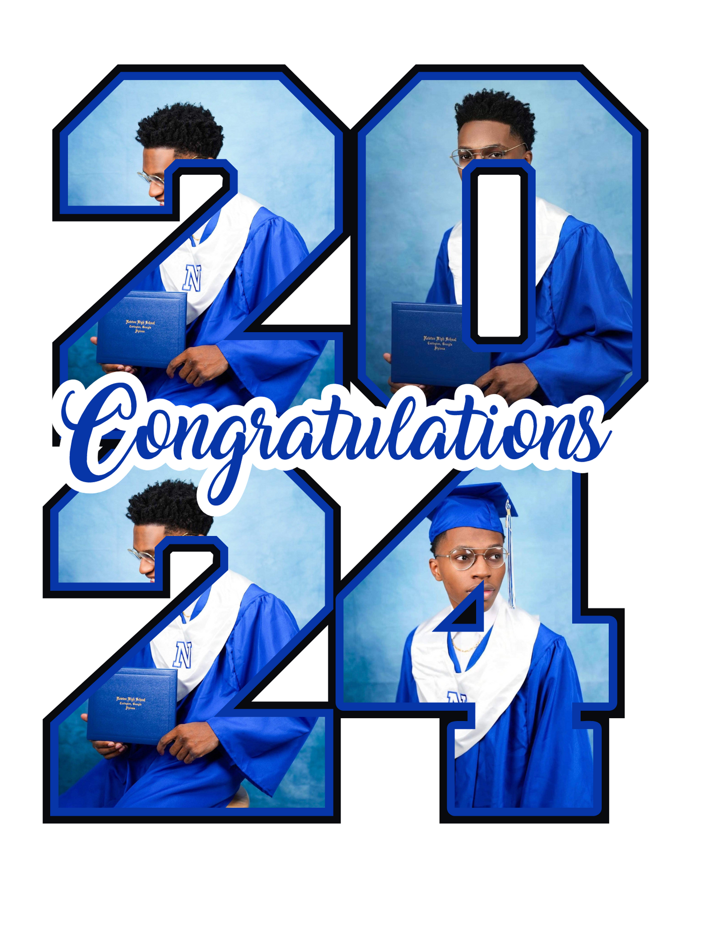 2024 Graduation Fan Editable Template