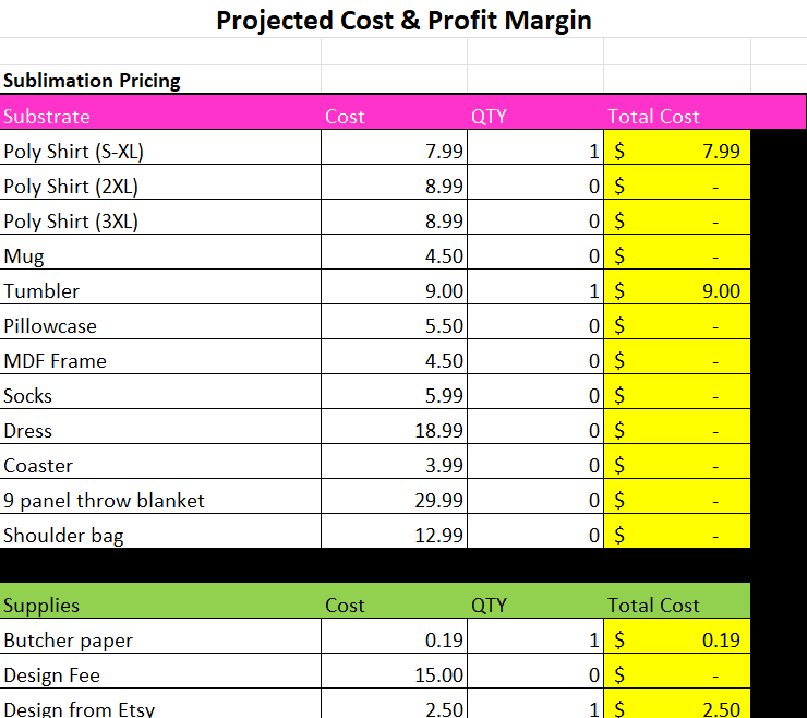 Craft Calculator