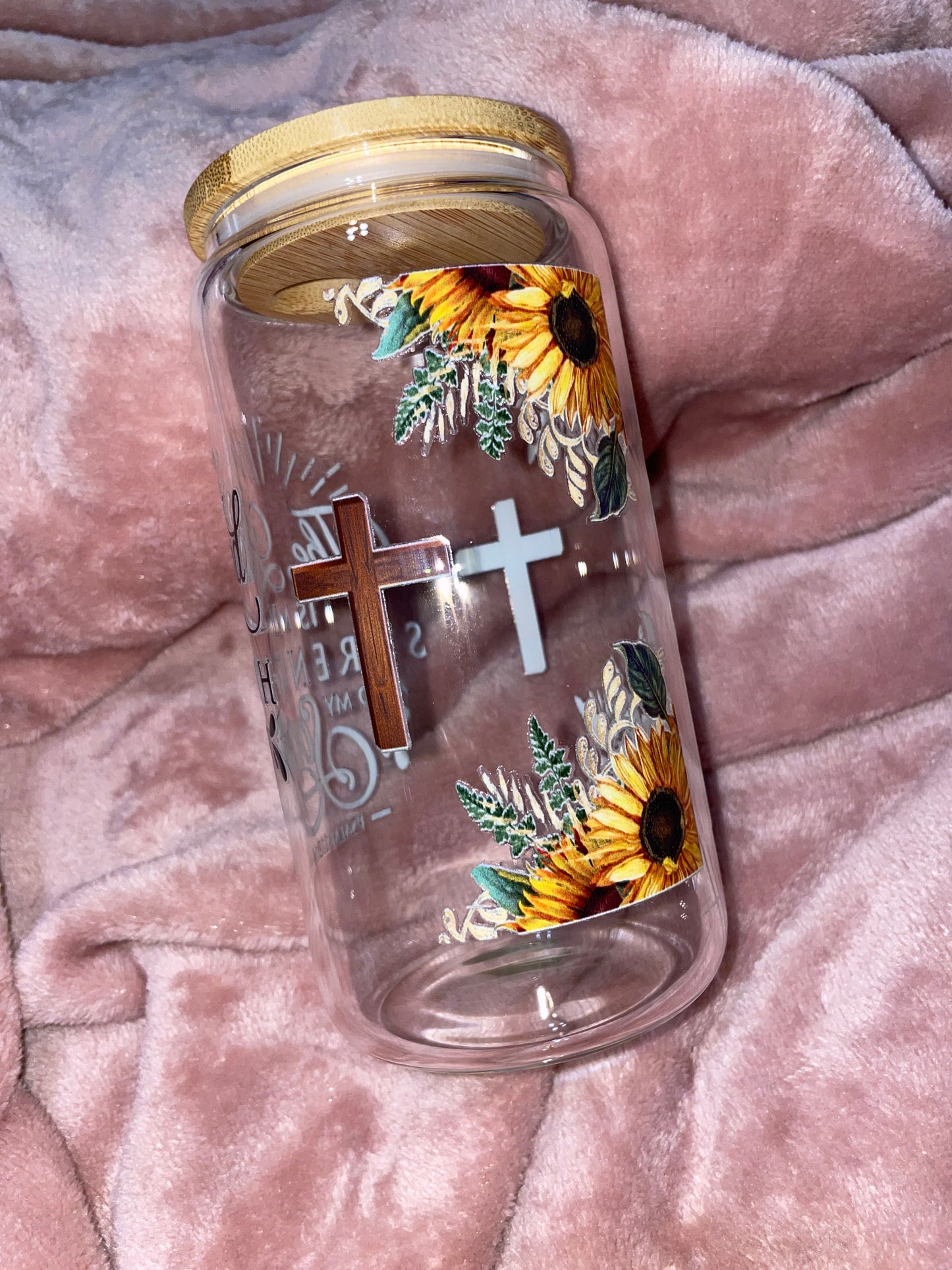 "Psalms 118:14" 16oz Glass Can