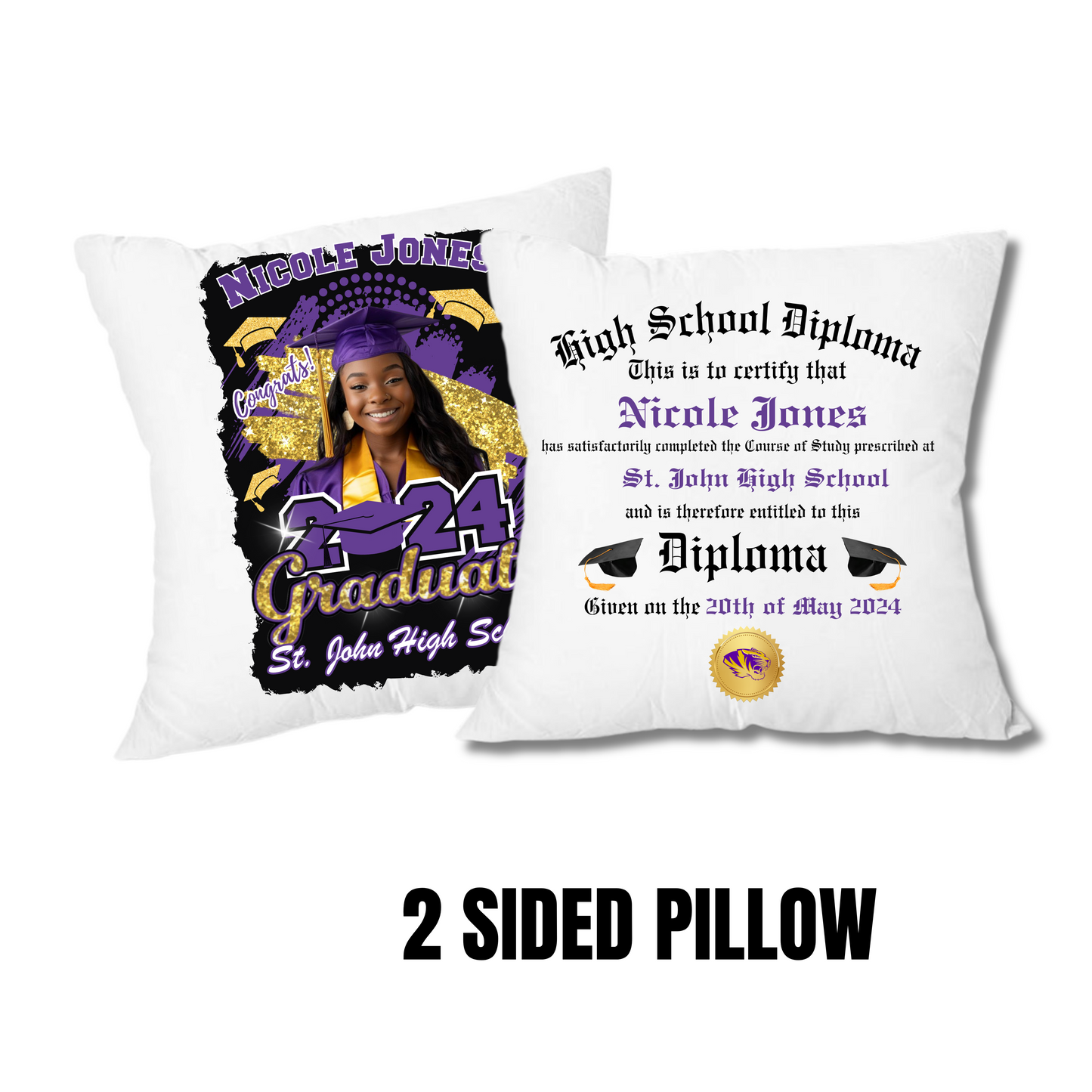 Grad Pillow Design Template