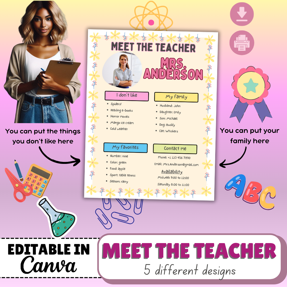 Meet The Teacher Template