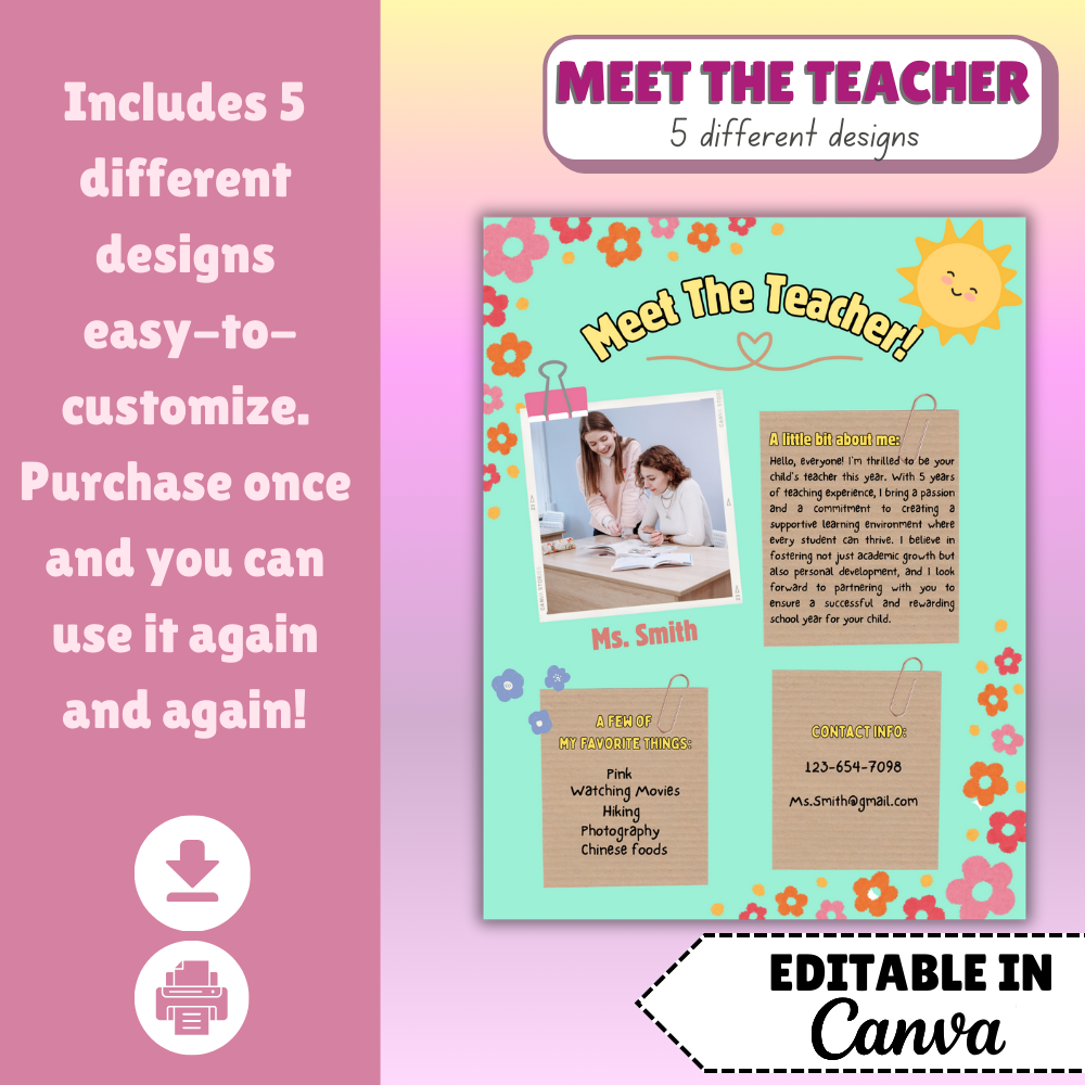 Meet The Teacher Template