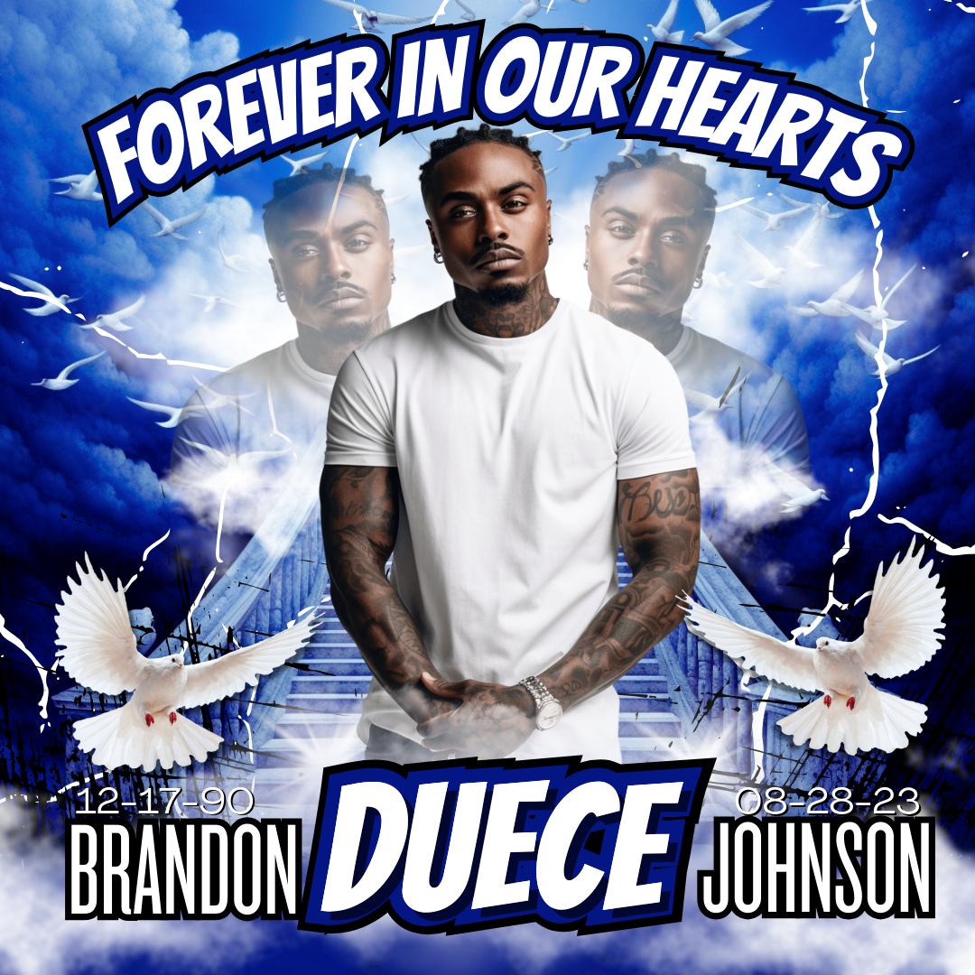 Blue Memorial Design Template