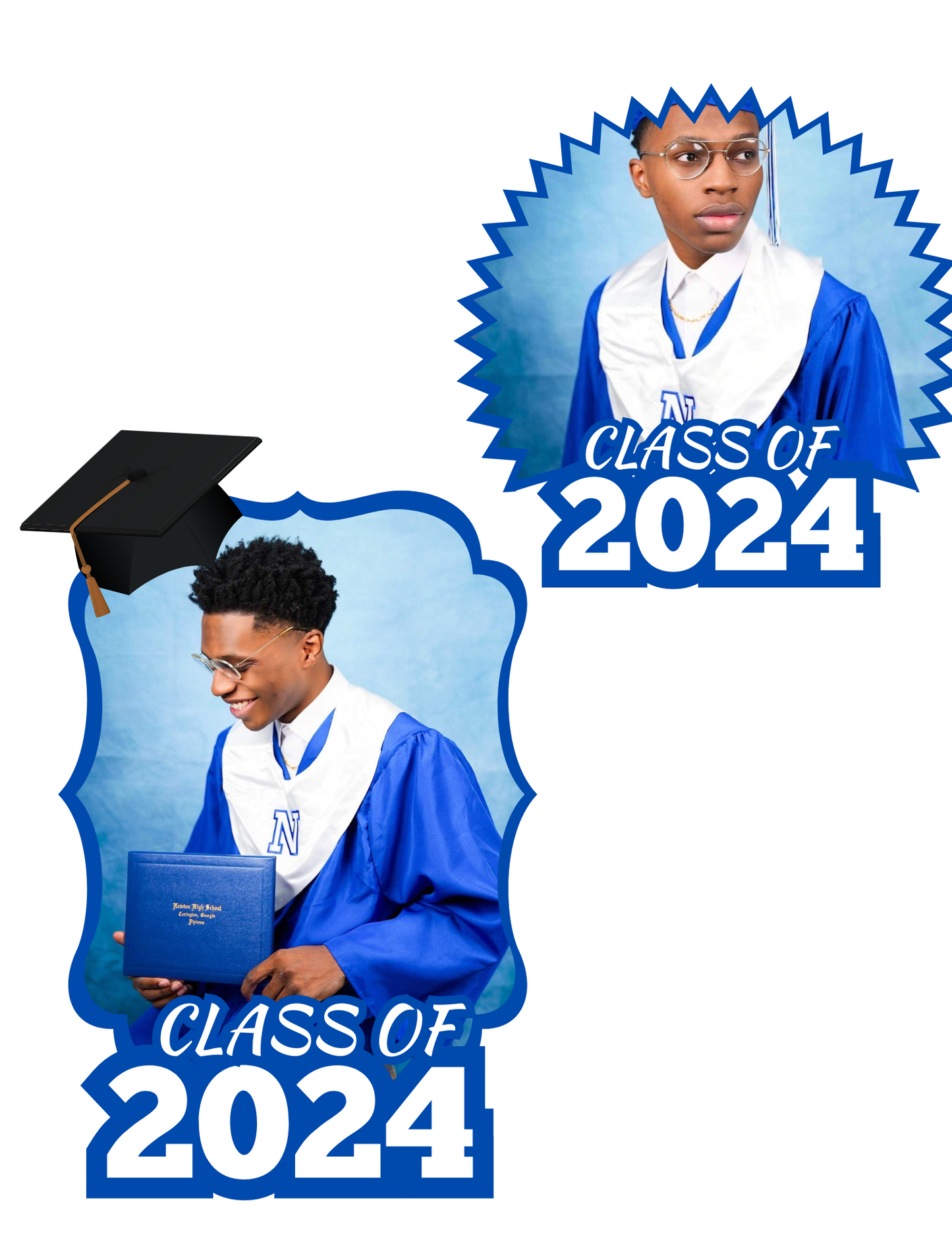 2 Graduation Fan Editable Template Bundle