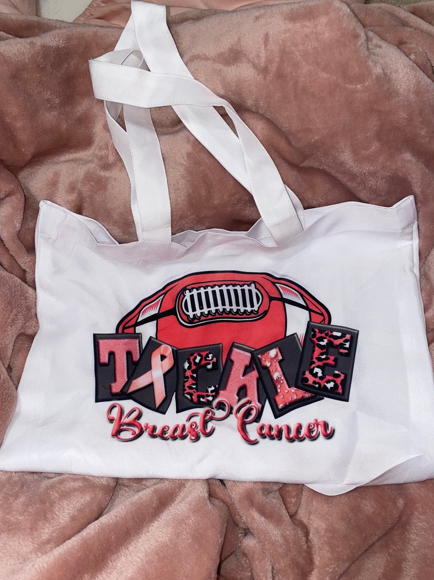 Tackle Breast Cancer Tote Bag