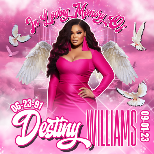 Pink Memorial Design Template