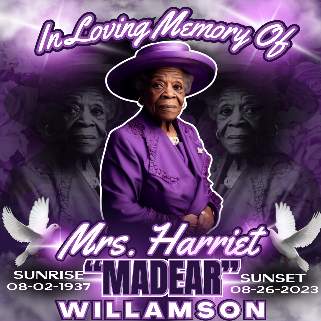 Purple Memorial Design Template
